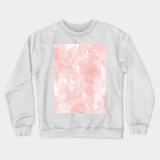Blush Pink Smoke Abstract Crewneck Sweatshirt by AmyBrinkman